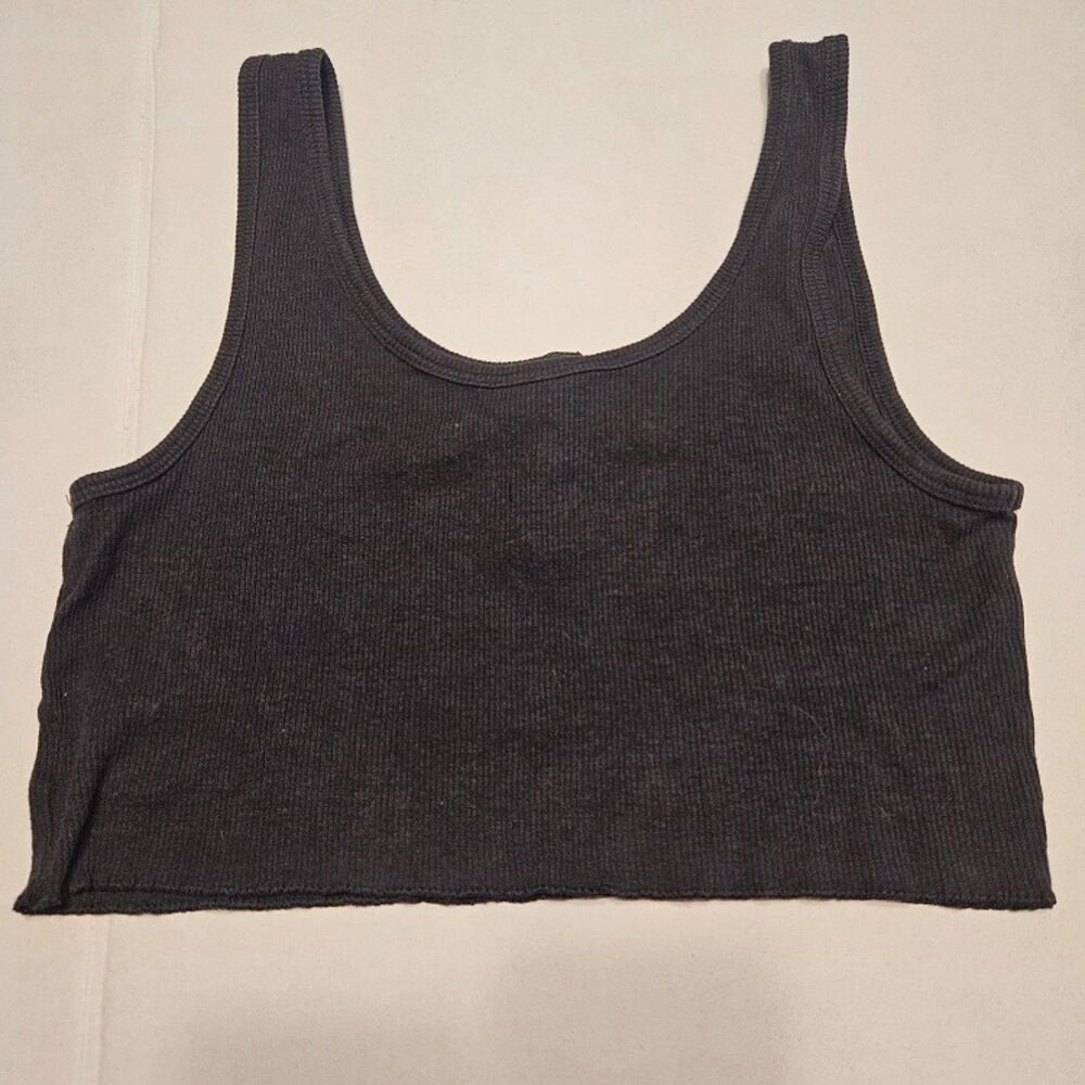 Americain Eagle cropped tank top, Black Sz Med. - Picture 2 of 7